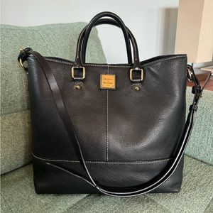 Authentic Dooney & Bourke Black Pebbled Leather Tote